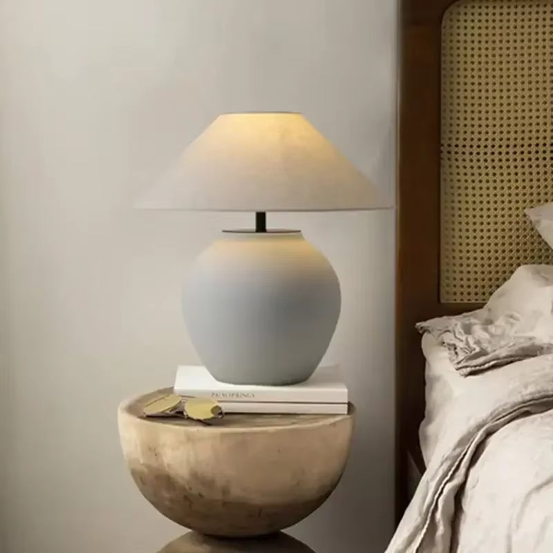 LumiZen Keramisk Bordslampa – Japansk Minimalism