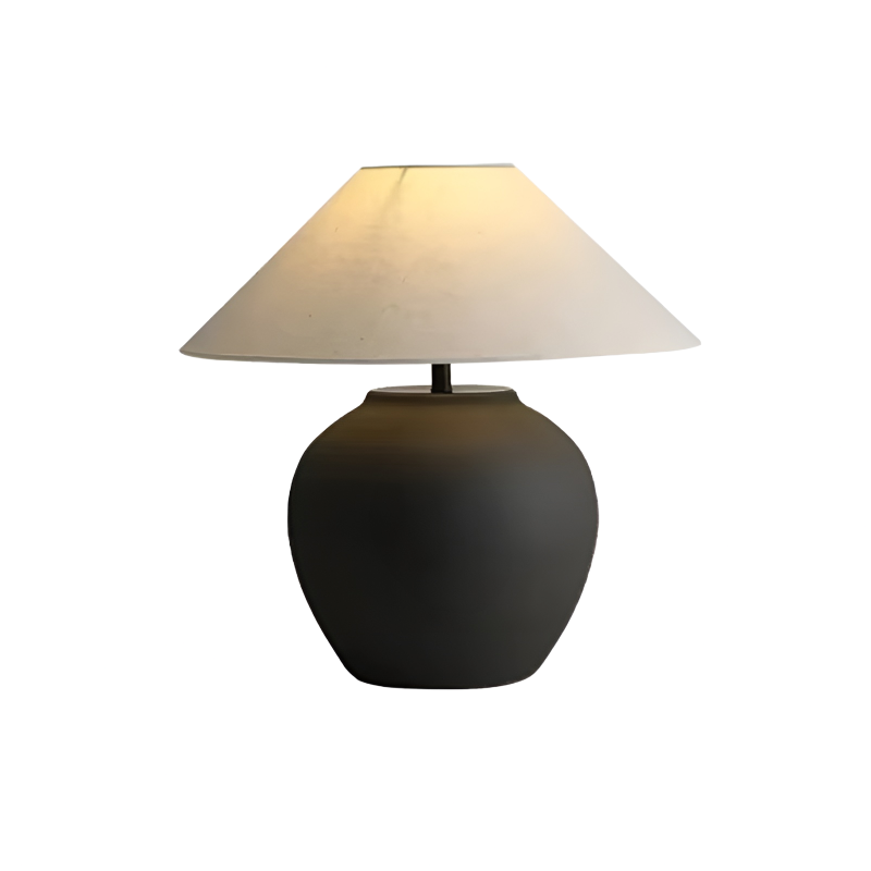 LumiZen Keramisk Bordslampa – Japansk Minimalism