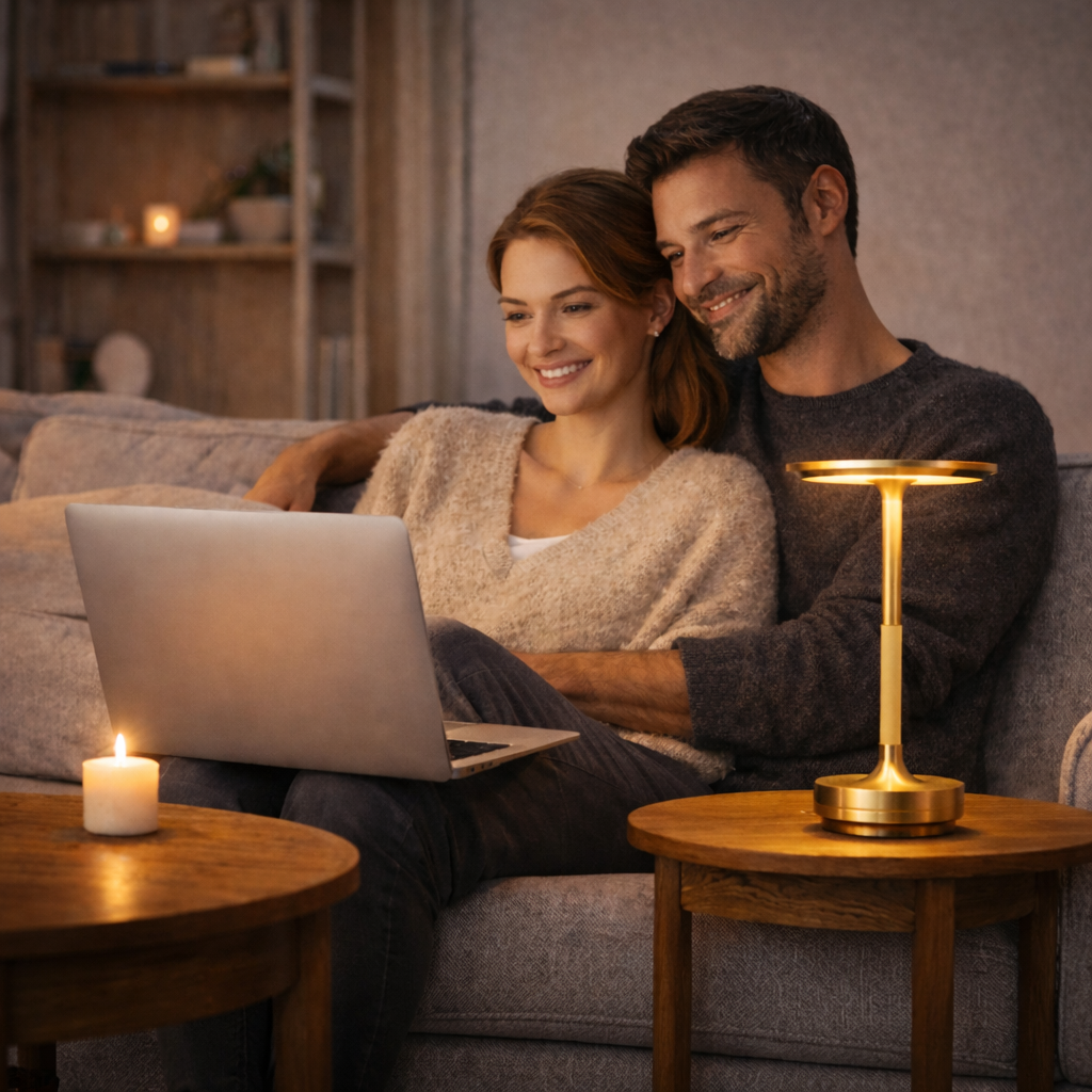 Portabel Bordslampa LED – Dimbar med Touchstyrning – Uppladdningsbar USB-Lampa