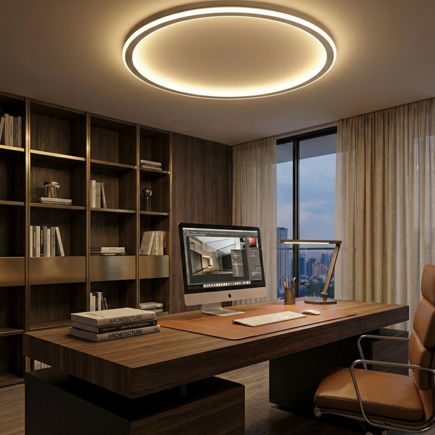 LumiHalo LED-taklampa – Modern & Dimbart Ljus